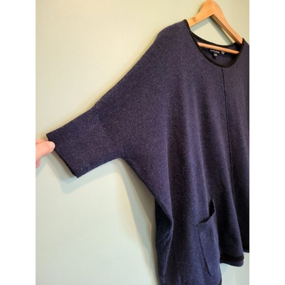 Repeat Silver Edition Navy Black Cashmere Oversized Boxy Lagenlook Sweater S - Picture 4 of 8